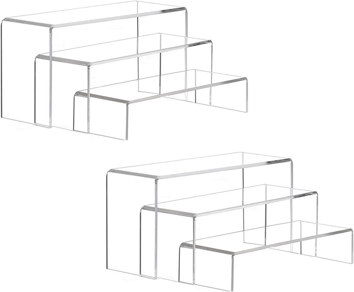 Set van 6 Doorzichtige Acryl Verhoogde Display Standaards