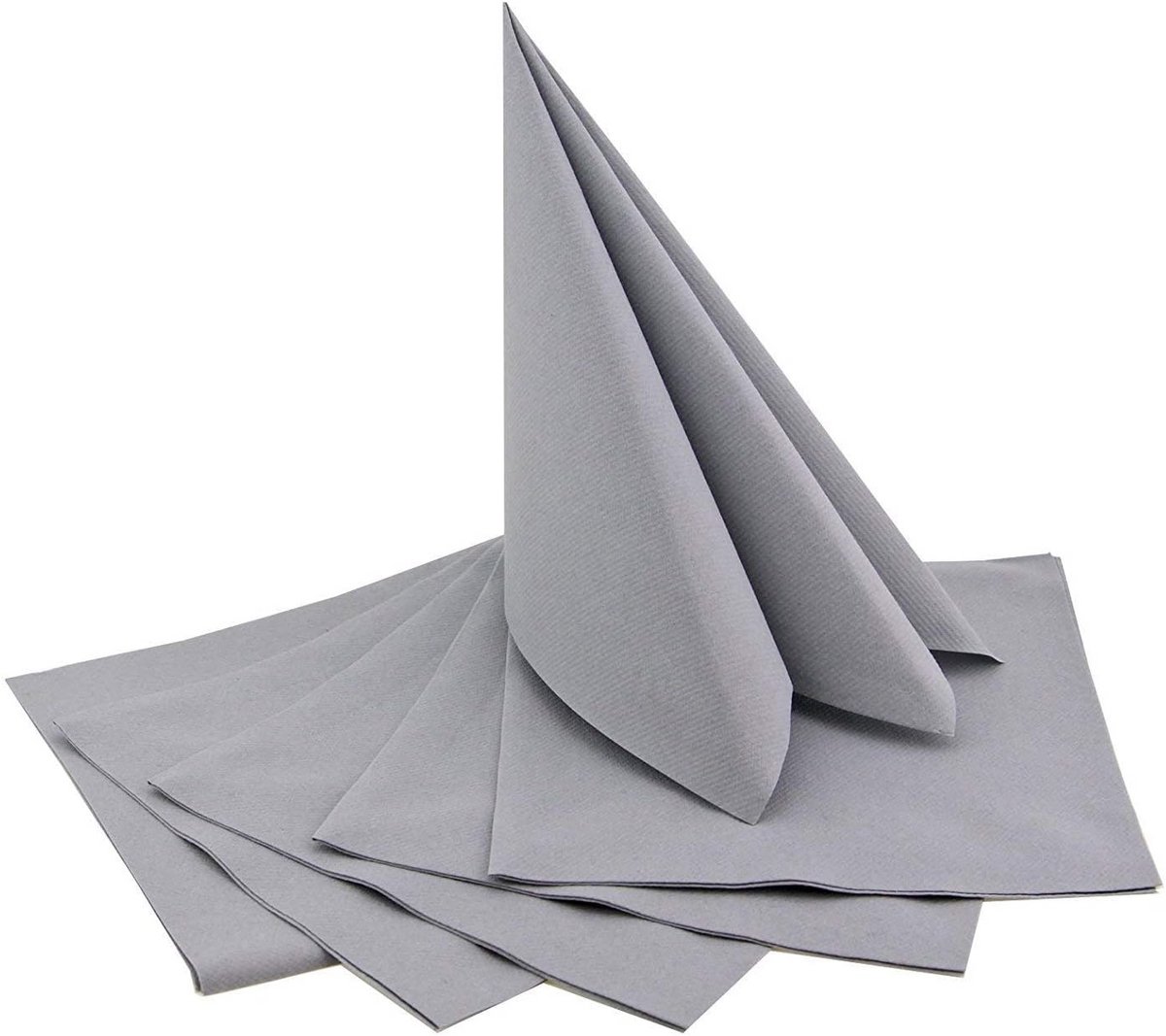 50 Grote Linnenlook Servetten 40x40 cm Lichtgrijs voor Feest en Diner