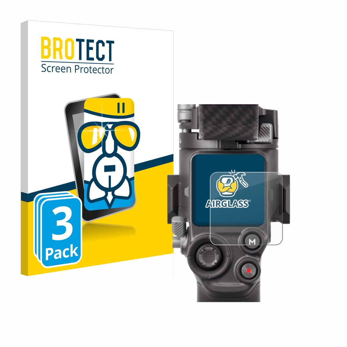 Screenprotector 3 Stuks voor DJI RS 4 Pro Beschermglas transparant