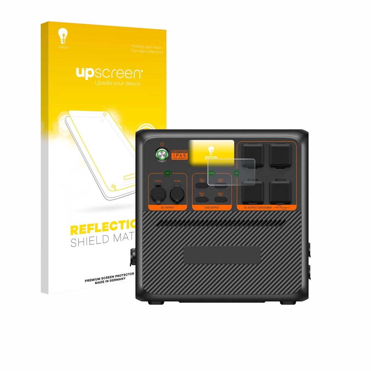 upscreen - Screenprotector voor Bluetti AC240P - Folie Beschermfolie anti glare matte