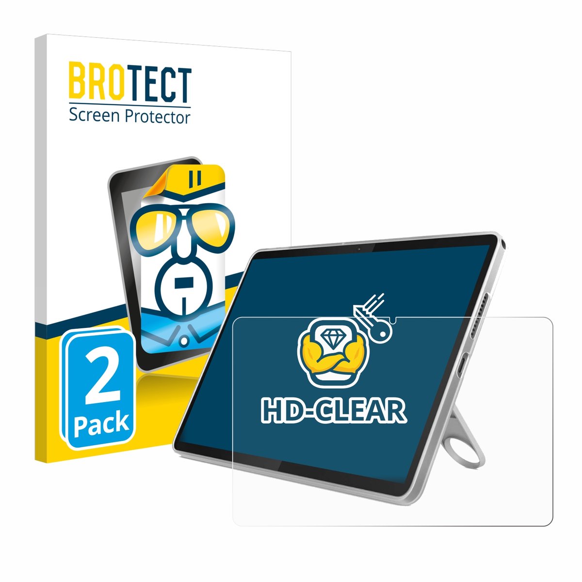 BROTECT - Screenprotector voor Lenovo Tab 10.1" - Folie Beschermfolie transparant 2 Stuks