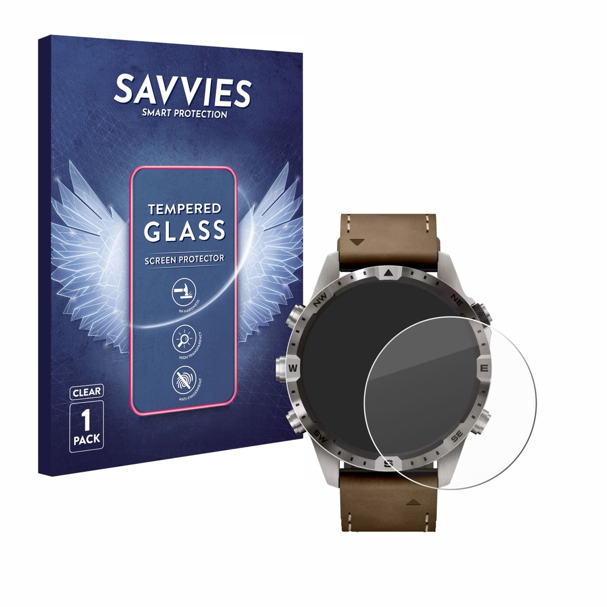 Savvies - Glas Screenprotector voor Garmin Marq Adventurer (Gen 2) - Gehard Beschermglas 9H