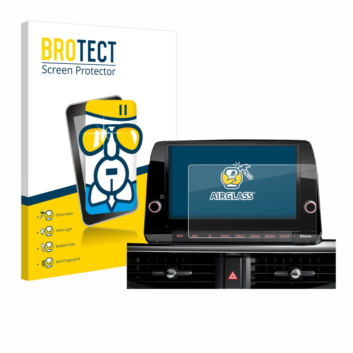 Screenprotector voor Kia Picanto 2022 8" Beschermglas transparant