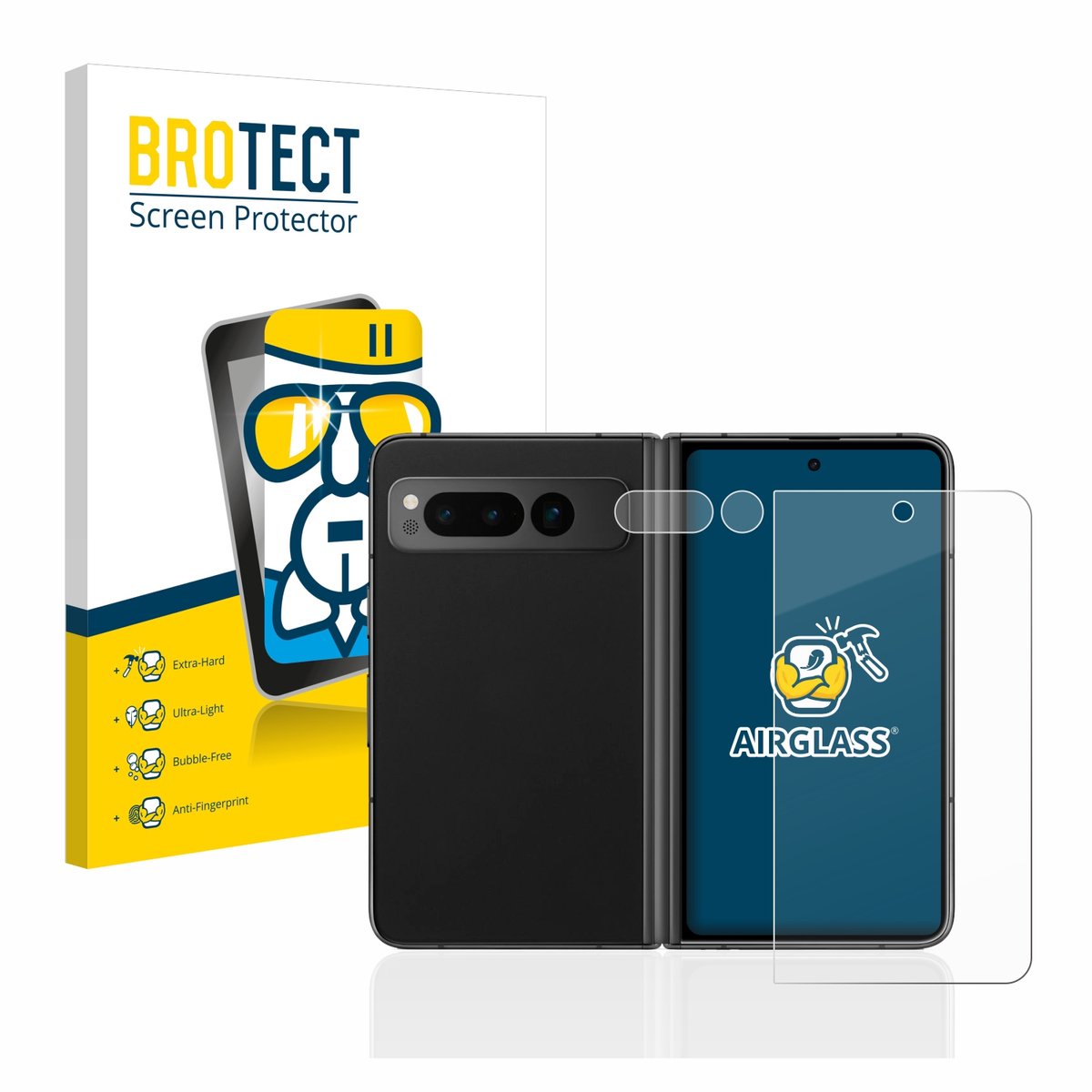 Screenprotector voor Google Pixel Fold (Voor+Camera) Beschermglas transparant