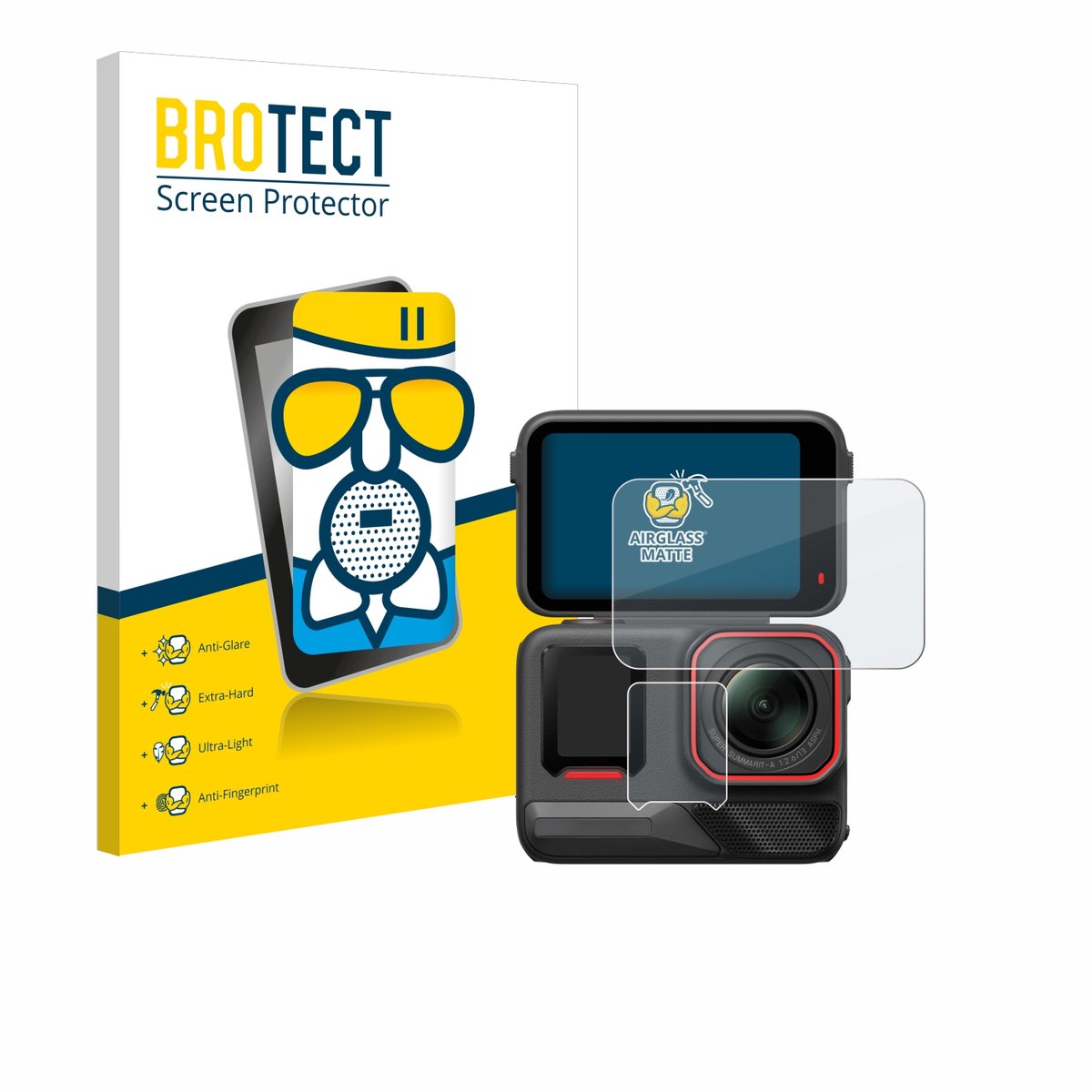 BROTECT - Screenprotector voor Insta360 Ace Pro 2 - Folie Beschermfolie Beschermglas matte
