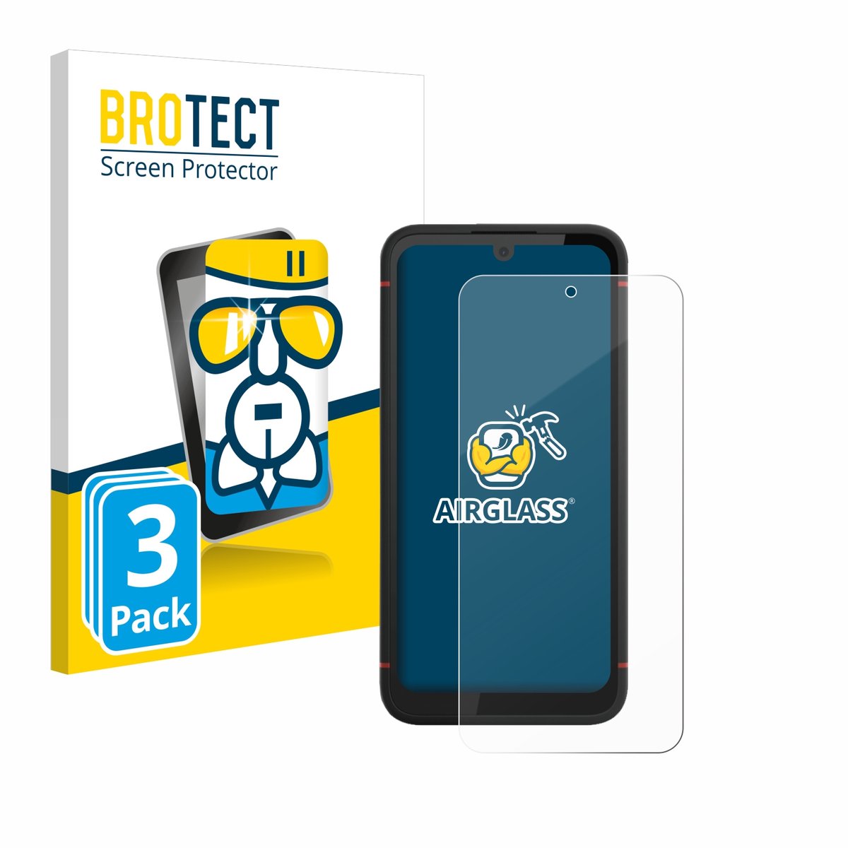 Screenprotector 3 Stuks voor Volla Phone X23 Beschermglas transparant