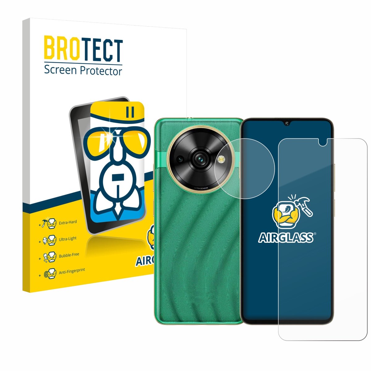 Screenprotector voor Oukitel C59 Pro (Voor+Camera) Beschermglas transparant