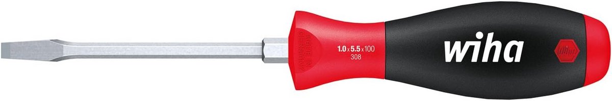 Slotted Schroevendraaier met Zeskant, Ergonomisch Handvat - Krachtig Draaien (14 mm x 250 mm)