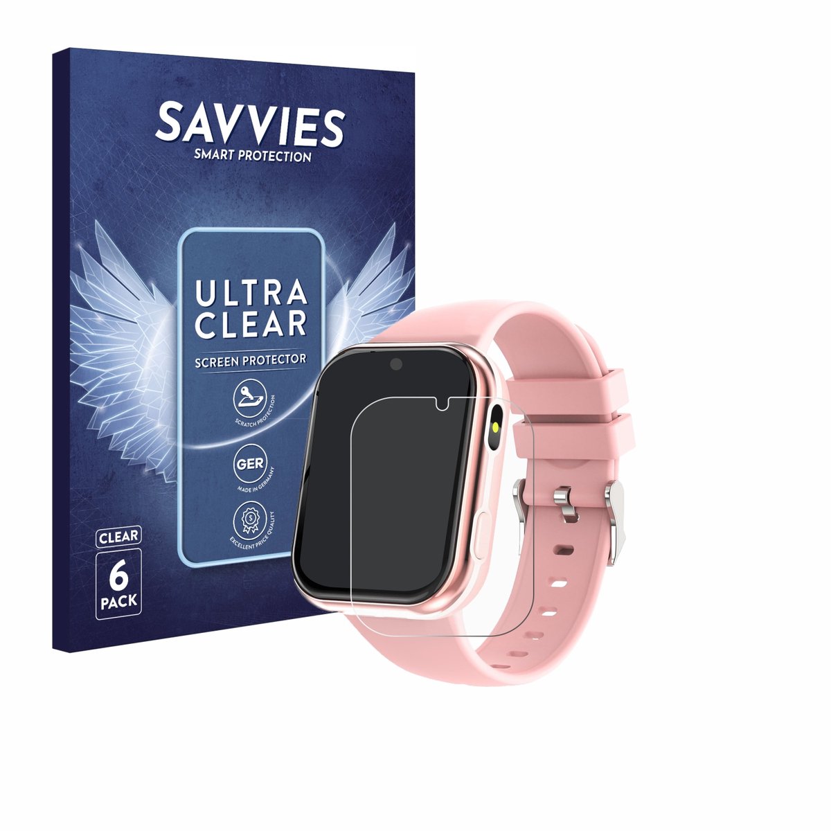 Savvies - Screenprotector voor Igreeman X53 1.54" - Folie Beschermfolie transparant 6 Stuks