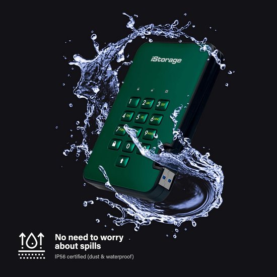 Beveiligde Externe Harde Schijf 1TB met PIN-toegang en Hardware Encryptie van Merkloos — afbeelding 3