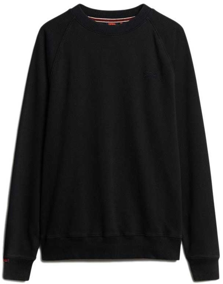 Superdry Essential Logo raglansweatshirt met ronde hals Heren Truien Zwart
