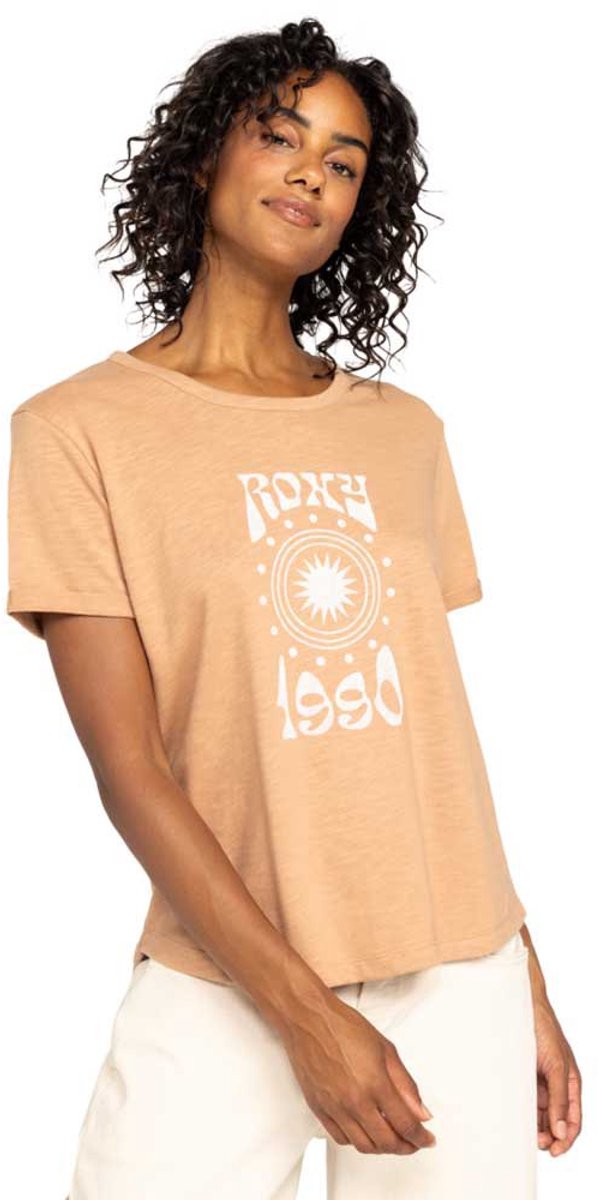 Roxy Ocean After C T-shirt Met Korte Mouwen S Vrouw Camel