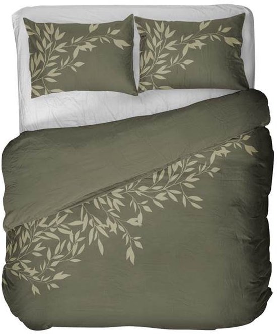 Kayori Habo Dekbedovertrek Katoenperkal - 240x200-220 cm +2 slopen - Lits-jumeaux - Egyptisch Perkal 300TC - Donkergroen van Merkloos — afbeelding 5