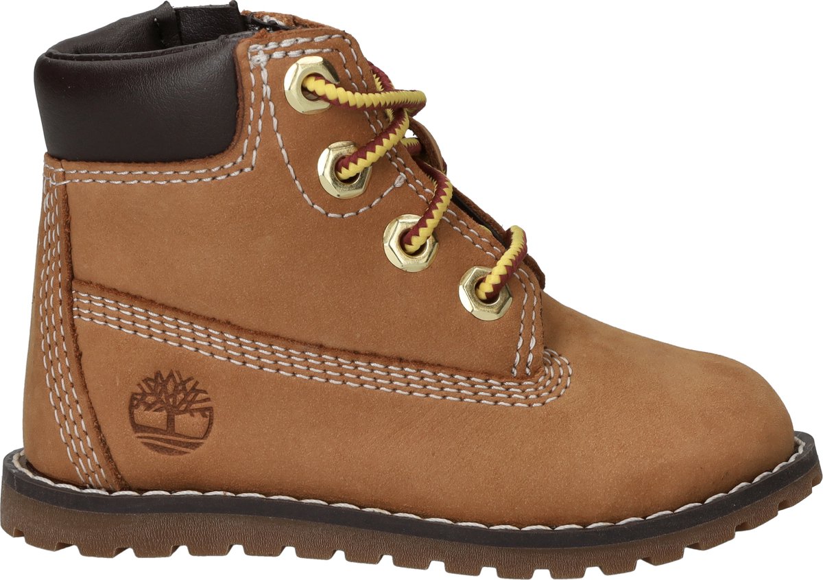 Timberland Pokey Pine Mid Lace Up with Zip Veterboots Jongens Cognac Bruin