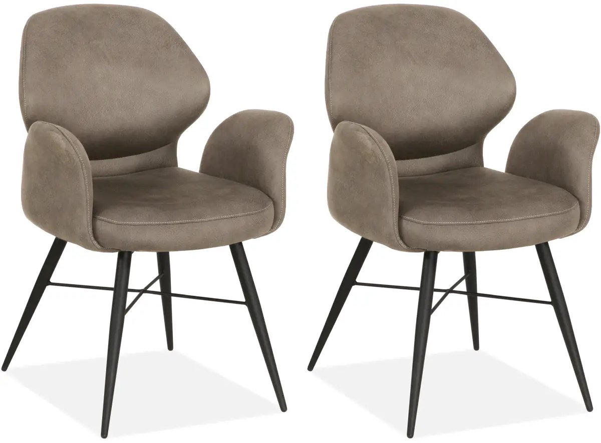 MX Sofa Eetkamerstoel Jamaica - Clay (set van 2 stoelen)