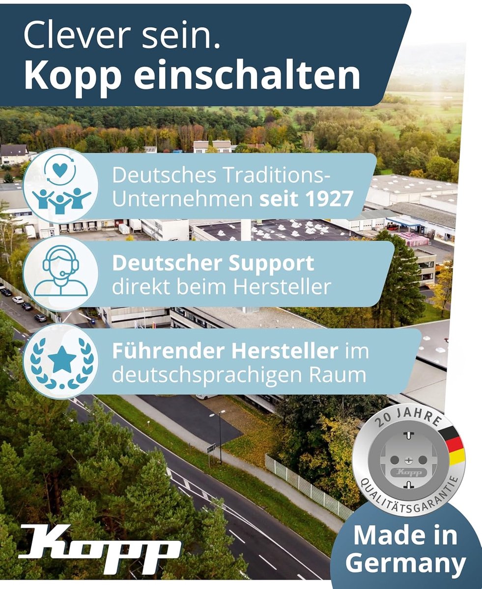 Kopp 920702011 Wandcontactdoos met randaarde Inzetstuk Paris Wit 6 stuk(s) — afbeelding 2