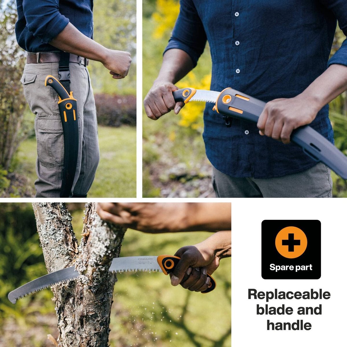 Fiskars SW-330 - Scie à main - Modèle professionnel - Longueur 490 mm