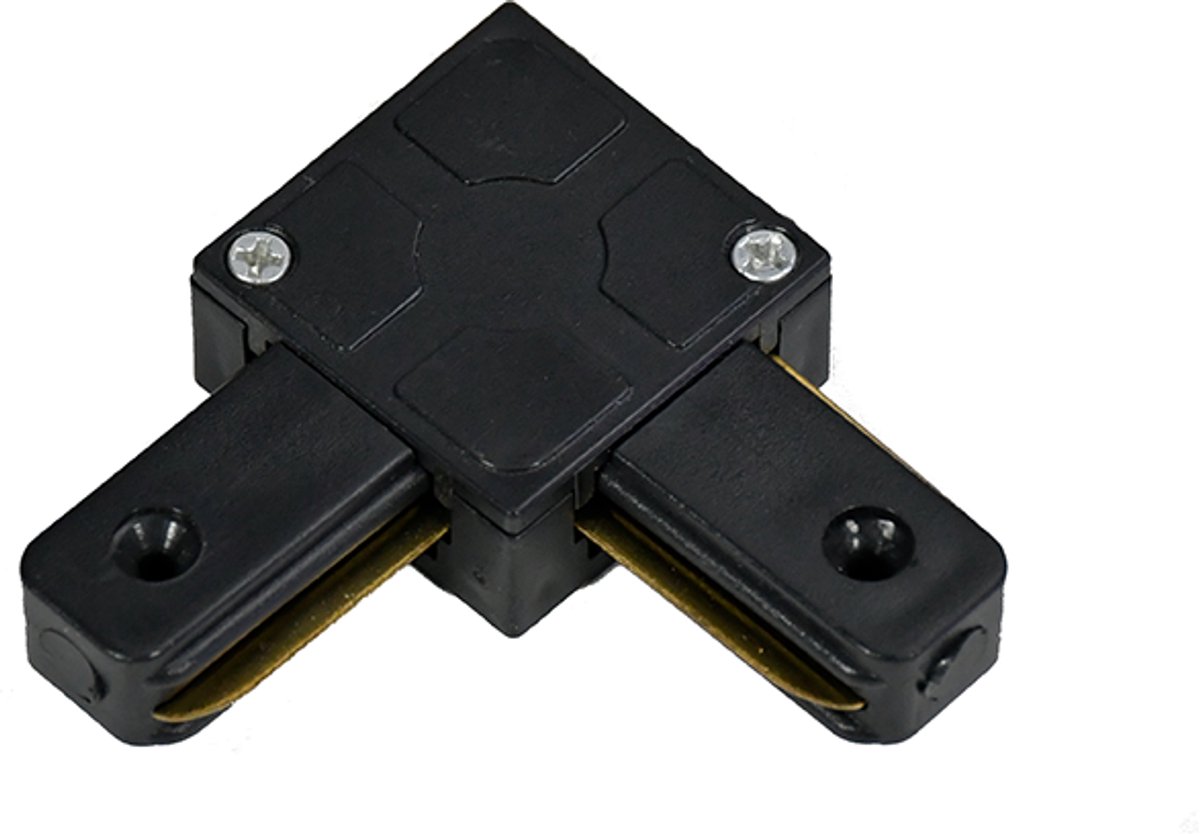 LCB - 1-Fase rail connector - L-vorm - Zwart