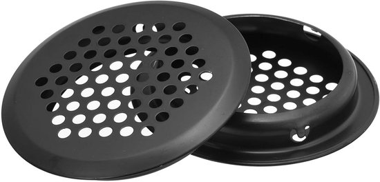 ventilatierooster met gaas kunststof wit rond 190mm