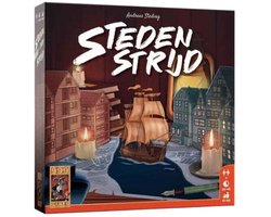 foto van 999 Games - Steden Strijd - Tactisch Bordspel - Een spannend duel voor 2 personen - Multidimensionale touwtrekwedstrijd!