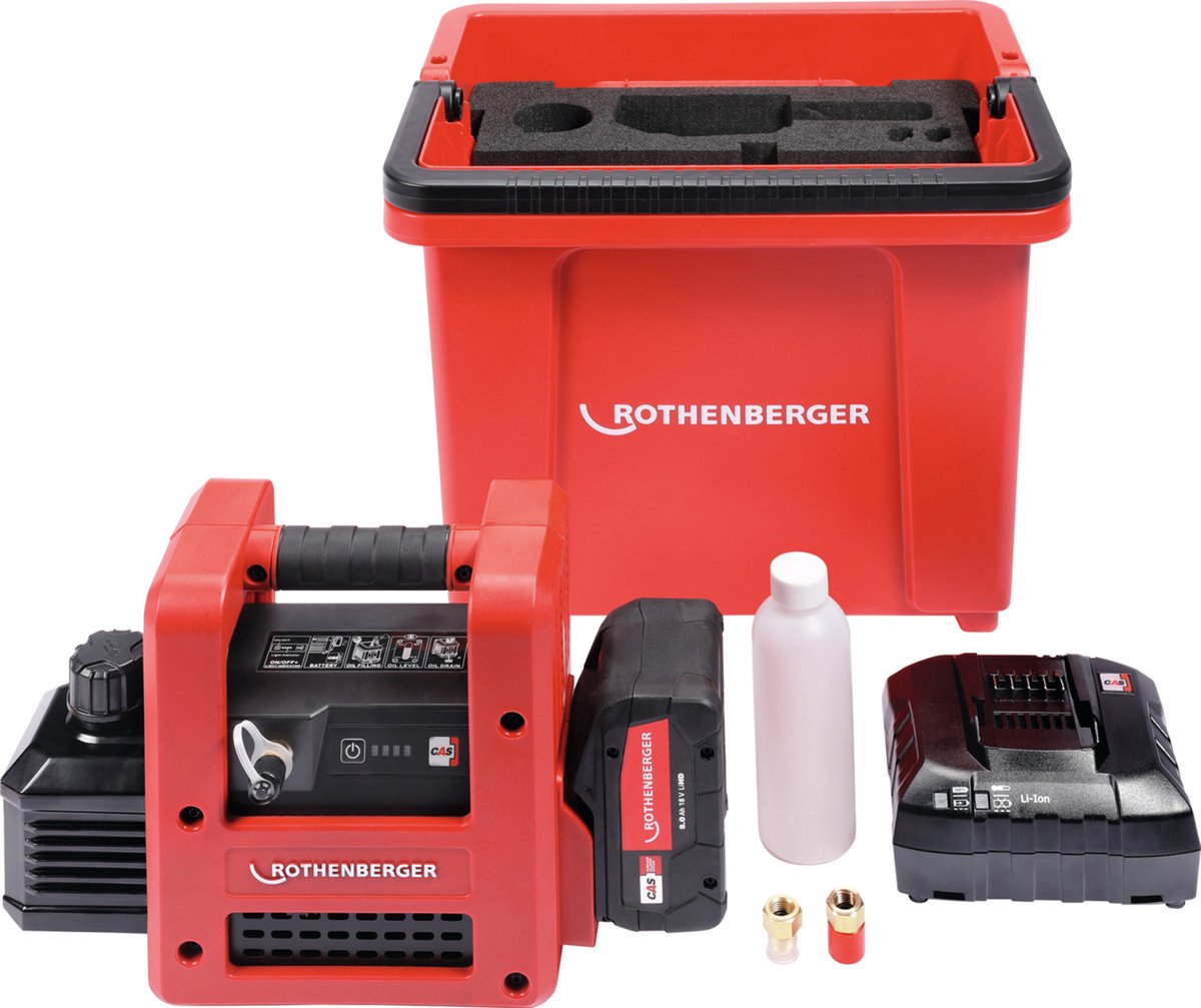 ROTHENBERGER ROAIRVAC R32 2.0 CL Basic Set, accu-vacuümpomp, incl. ROBUCKET - 1000003230