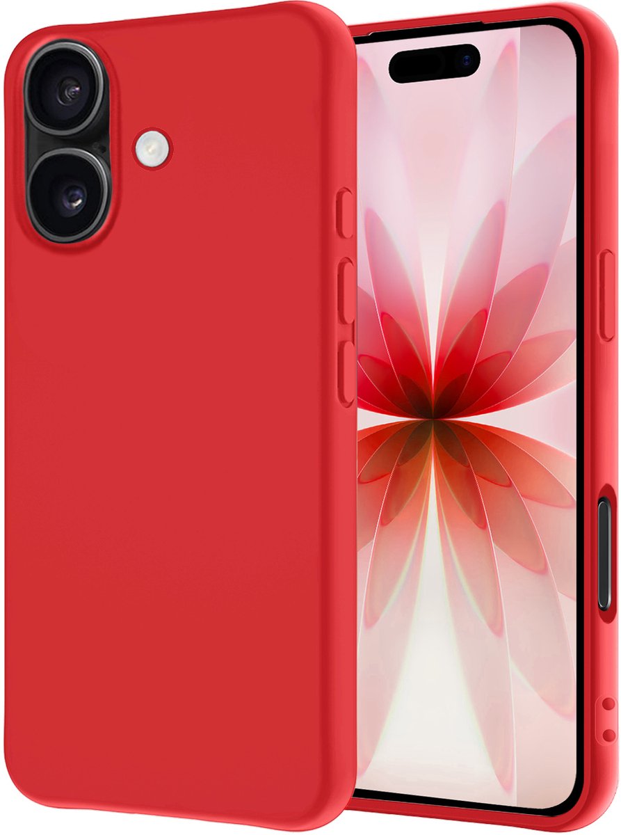 Hoesje - Geschikt voor Apple iPhone 17 - Sterk & Shockproof - Hoes Cover - Siliconen Case - Rood