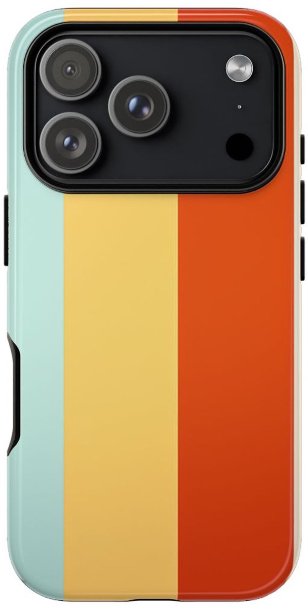 Levendig Gestreept Patroon met Brede Banden – Telefoonhoesje Geschikt voor iPhone 17 Pro