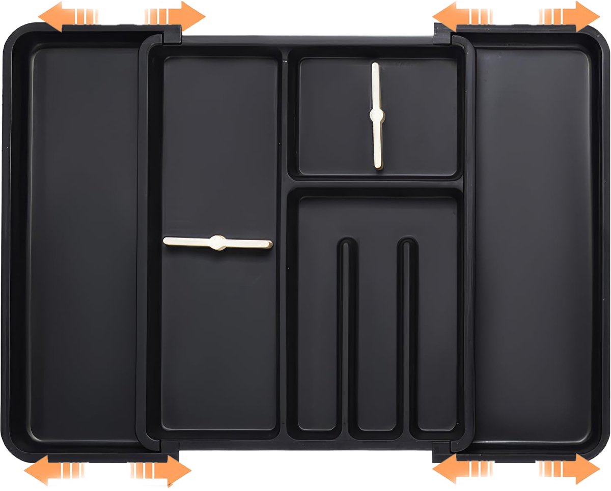 Azomor® Verstelbare besteklade organizer voor een georganiseerde keuken