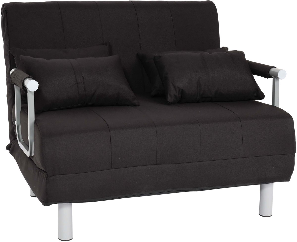 MCW Fauteuilbed MCW-K29, inklapbare fauteuil slaapbank logeerbed, ligvlak 186x97cm stof (270g/m²) ~ zwart