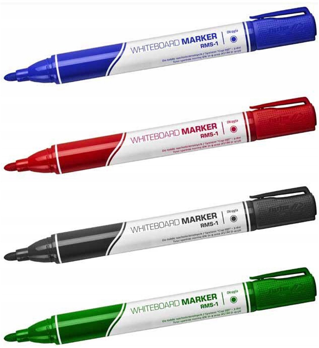 Set van 4 whiteboardmarkers met magnetische gum
