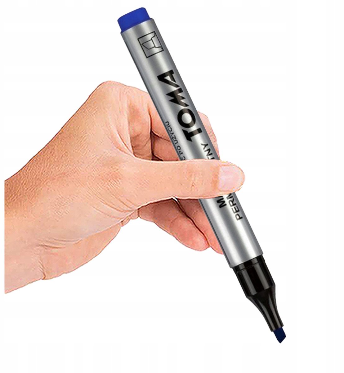 TOMA Permanente Marker Blauw, Ronde Punt, Kantoor & School