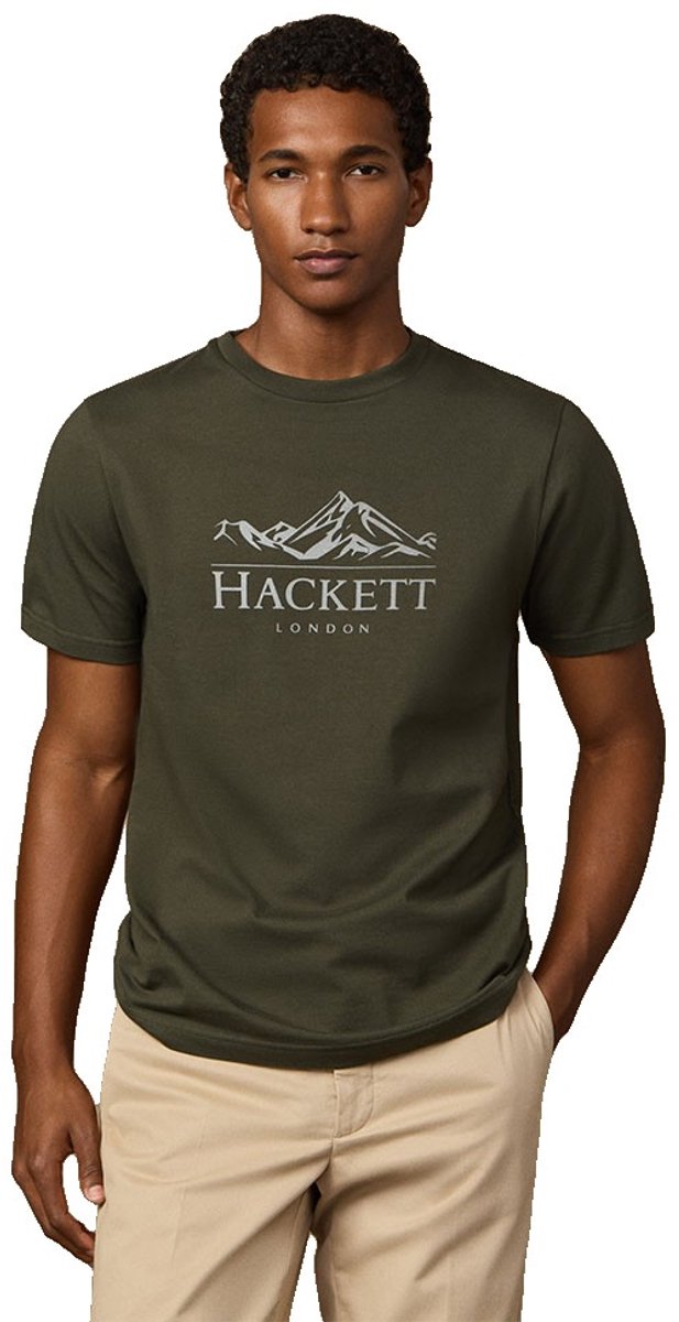 Hackett Heritage Peaks T-shirt Met Korte Mouwen Groen M Man