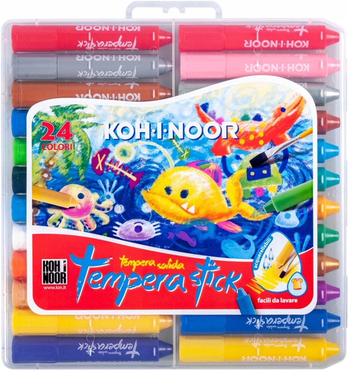 Koh-I-Noor Tempera Stick Wasco-Potloden - 24 Kleuren