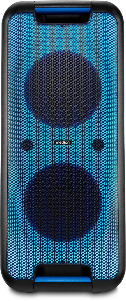 MEDION PX-1 Plus Partybox (accu, met microfoon, draagbare Bluetooth-luidspreker, muziekbox, lichteffecten, karaoke, 2 microfooningangen, AUX, USB) van Merkloos — afbeelding 3
