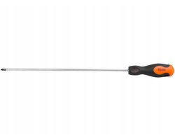 Lange Kruiskopschroevendraaier PH1x300mm, Magnetische Punt, Cr-Mo Staal