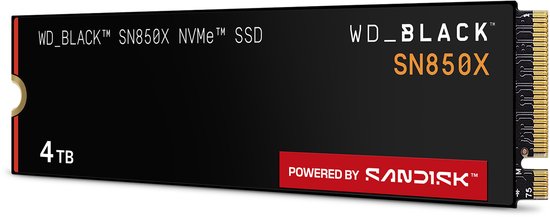 Western Digital Black SN850X SSD NVMe - 4TB - M.2 PCIe Gen 4.0