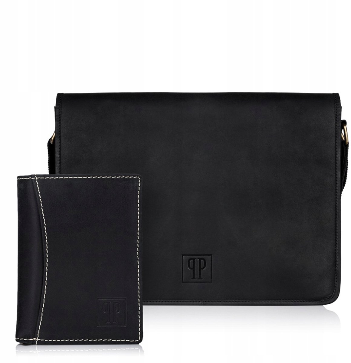 Paolo Peruzzi Heren Giftset: Leren Tas & Portemonnee