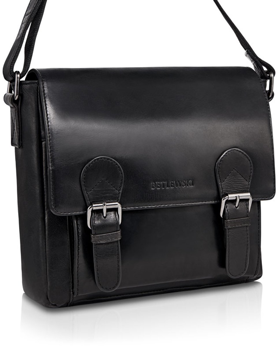 Betlewski Leren Herentas Vintage Stijl - School, Werk