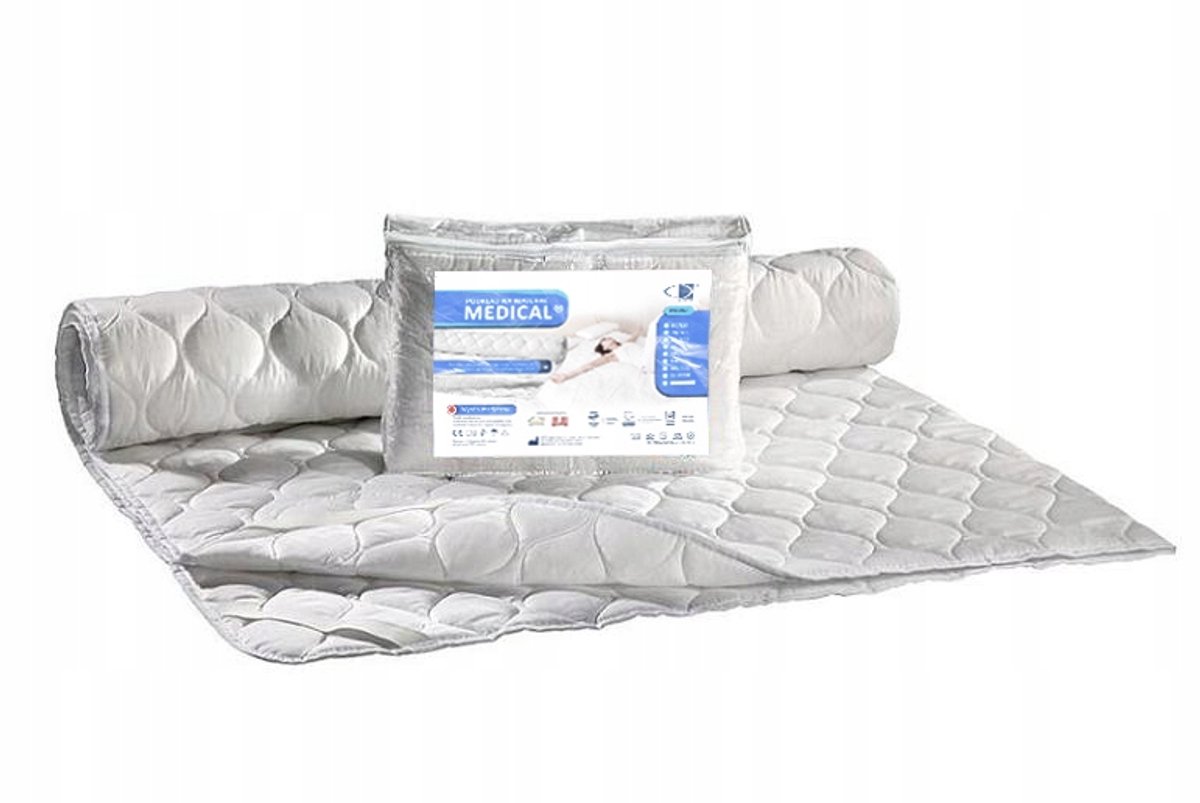 Antiallergische matrasschoenen 160x200 Medisch wit met elastiek