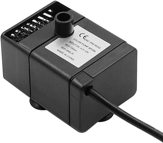 SZMP Fontein op zonne-energie met 3 sproeihoogtes, 3,5 W glazen