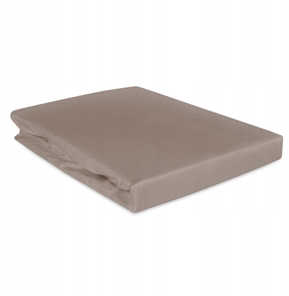 DARYMEX Katoen satijn hoeslaken met elastiek donker beige 120x200x20