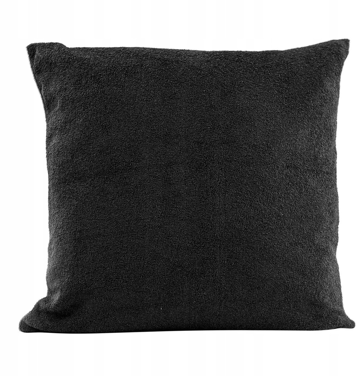 Frotte kussensloop 40x40 cm zwart katoen
