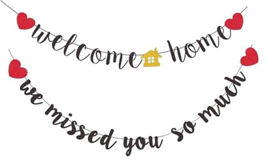 Welkom Thuis Banner Set - Mobiele Decoratie voor Feestjes, Warm Welkom ...
