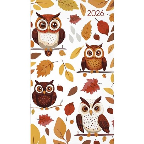 Agenda Slim 2026 Busy B – Format Poche 8,5x17 Cm – Semainier Avec Notes – Motif Oiseaux – Avec Pochette - 5