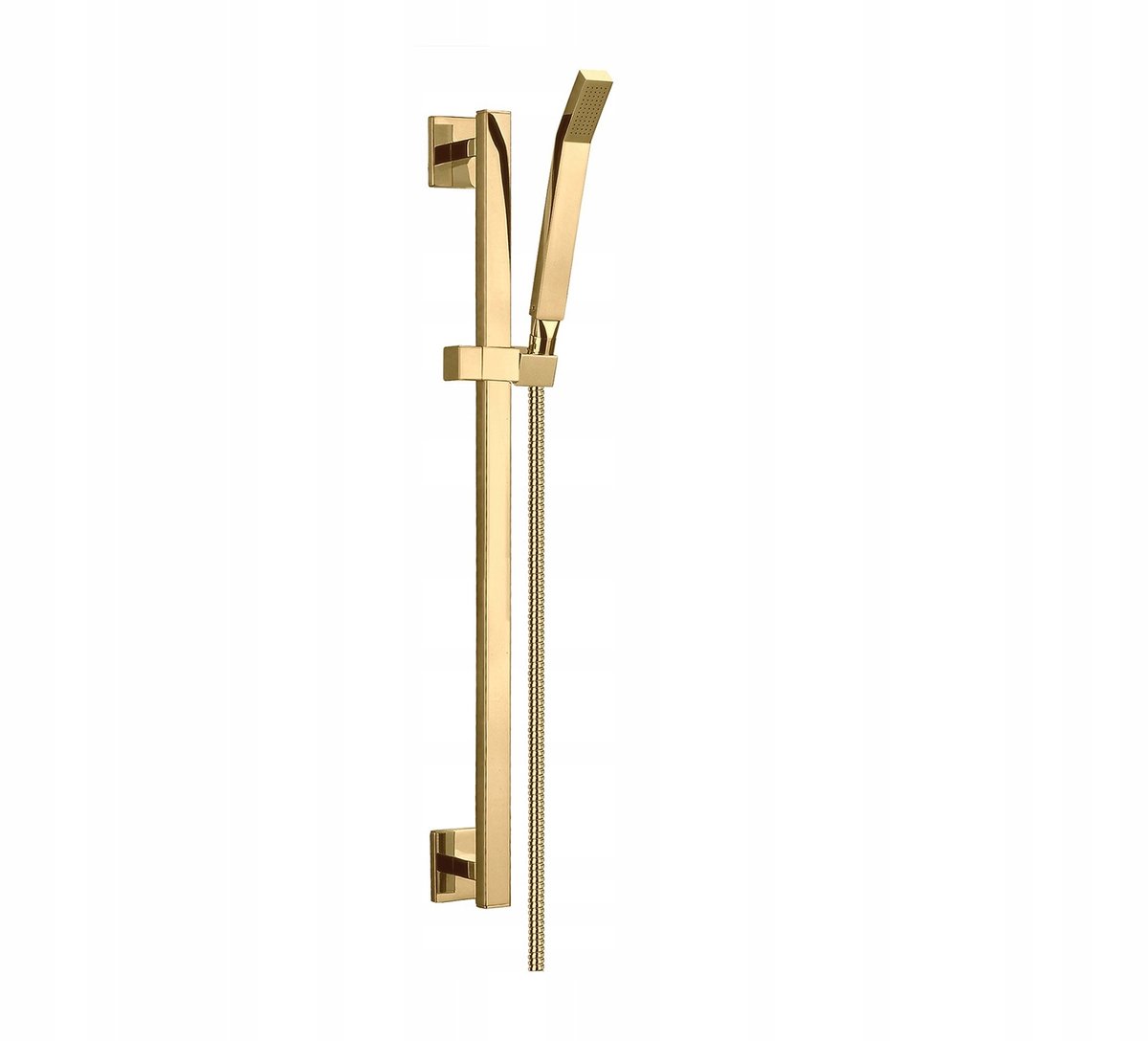 Doucheset Opbouw Messing Goud met Douchekop en Stang 65cm