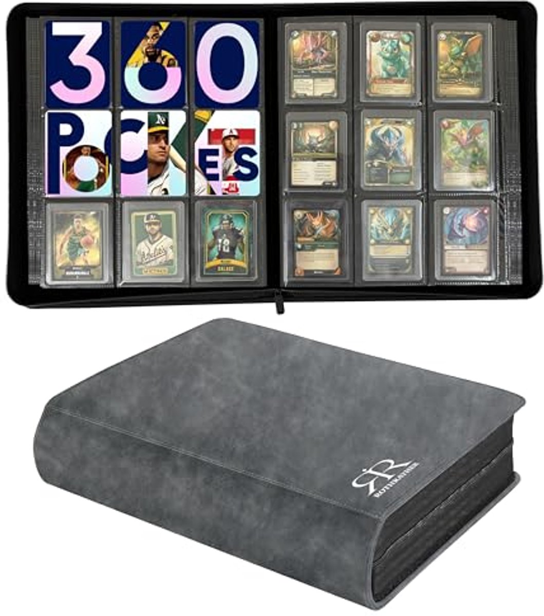 Toploader Kaartmap voor 360 Kaarten | Geschikt voor 9 Pocket Top Loaders | Ruimte voor Ruil- en Sportkaarten