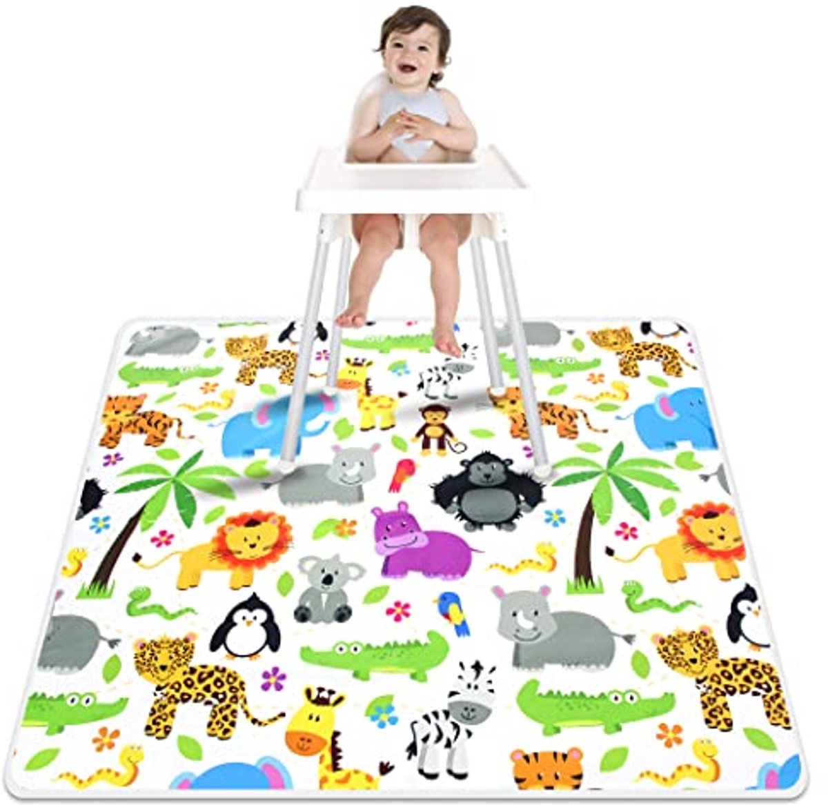 Wasbare kinderstoel Splat vloermat - Antislip siliconen mat voor kinderen