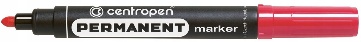 Centropen Permanente Marker Rood 2,5mm Ronde Punt