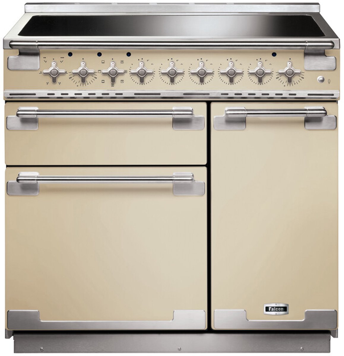 Falcon Elise 100 Range-fornuis Electrisch Inductiekookplaat zones Crème
