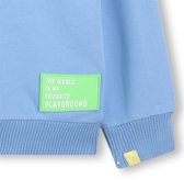 Pull bleu avec imprimé au dos 98